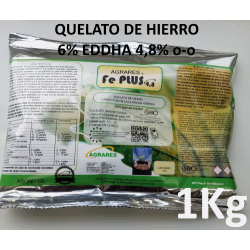 Quelato de hierro 6% EDDHA 4,8% o-o en 1Kg