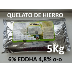 Quelato de hierro 6% EDDHA 4,8% o-o en 5Kg